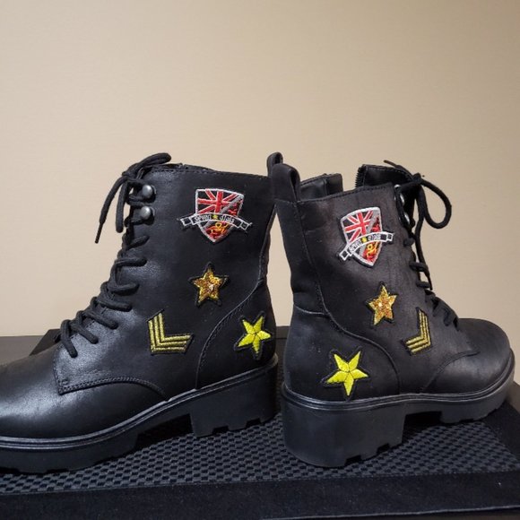 Seven Dials Ankle Combat Military Combat Lace up & Side Zippered Women's Size 8M - Picture 1 of 7